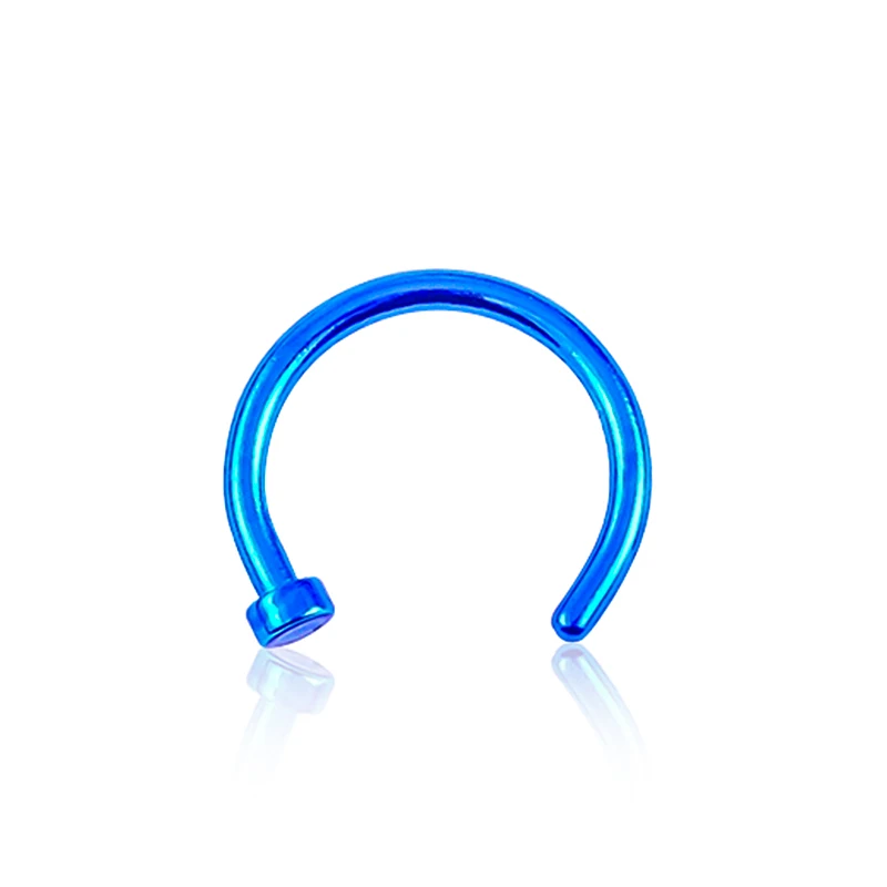 MISANANRYNE U Shaped Fake Nose Ring Hoop Septum Rings Titanium Nose Piercing Earrings Fake Piercing Oreja Pircing Jewelry - Окраска металла: G503