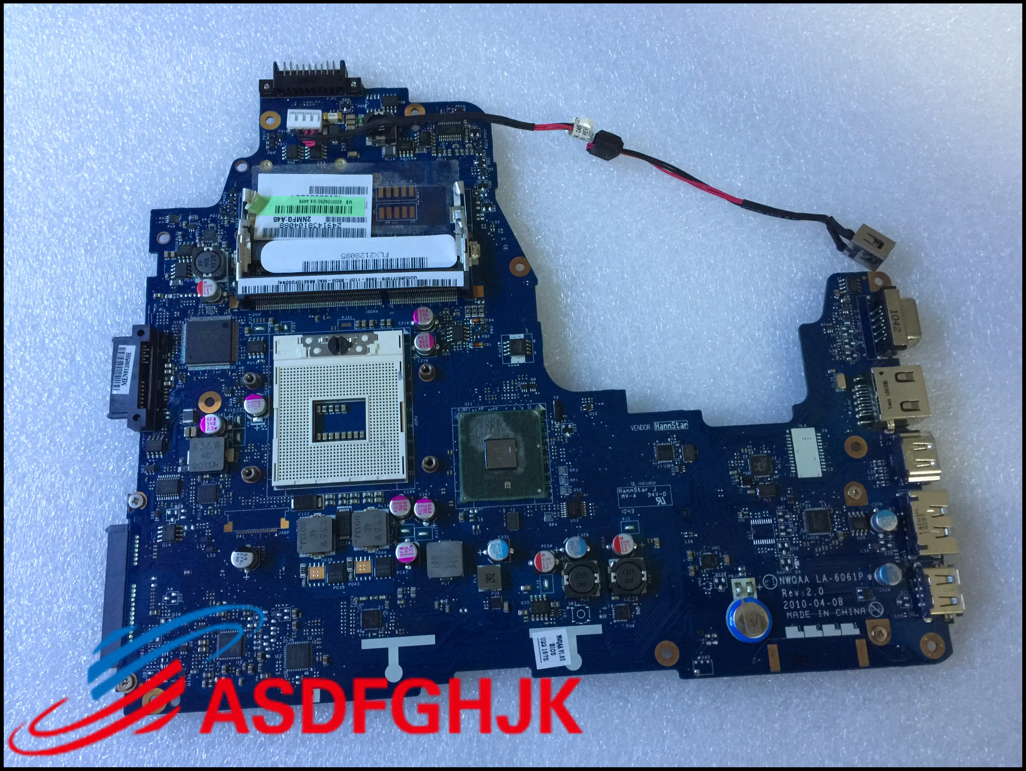 Оригинал для ноутбука Toshiba Satellite A660 A665 материнская плата NWQAA LA 6061P K000104250 тест