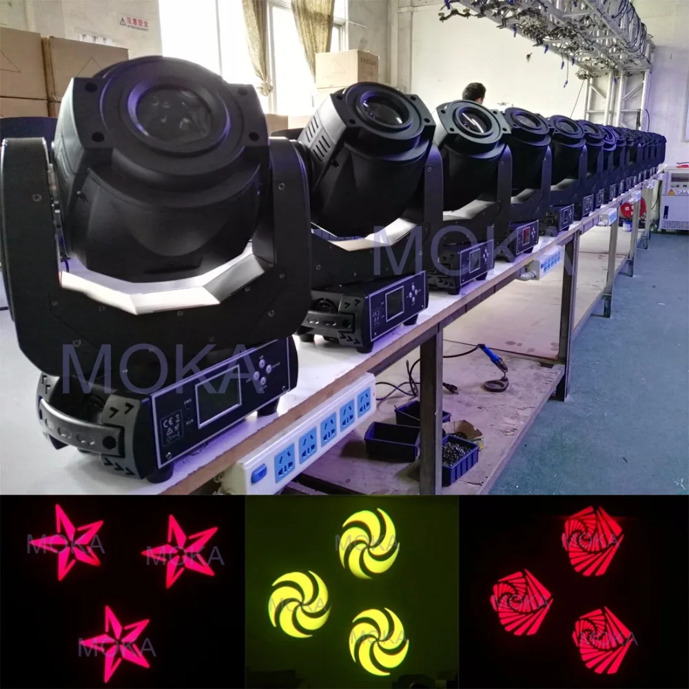 2 шт./лот 90 Вт прожектор с движущейся головкой Светодиодный Gobo LED 3 лицевой