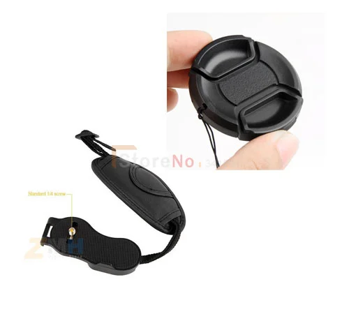

67mm Lens Cap Cover with Strap + Wrist Hand grip strap For Can&n 5D 7D 50D 60D 500D 550D 650D 600D 1100D 18-135mm Lens Free ship
