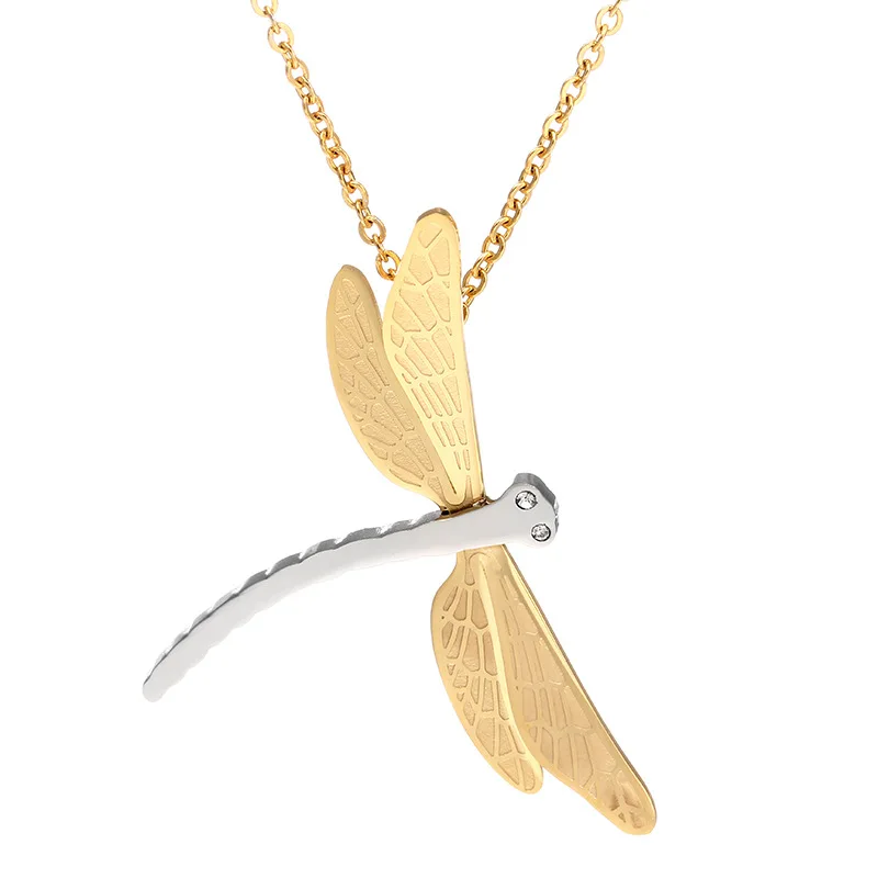 Стильное женское ожерелье из титановой стали Dragonfly | Украшения и аксессуары