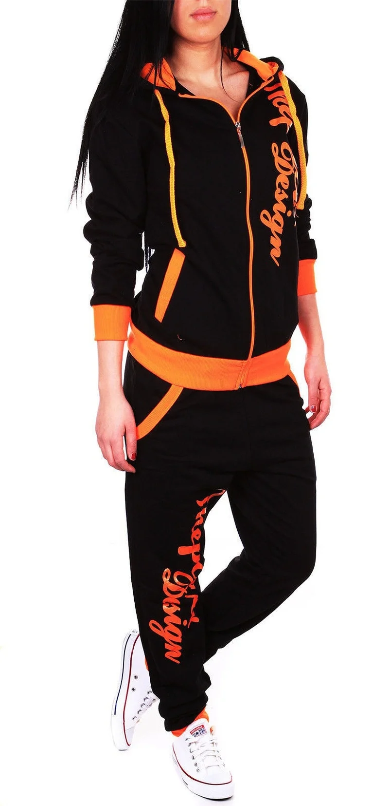 Женский спортивный костюм ZOGAA повседневный комплект из двух предметов