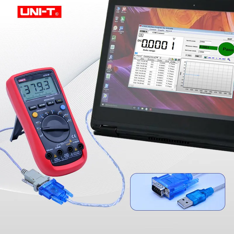 UT61B цифровой мультиметр с автоматическим диапазоном RS232 USB ПК хранение данных