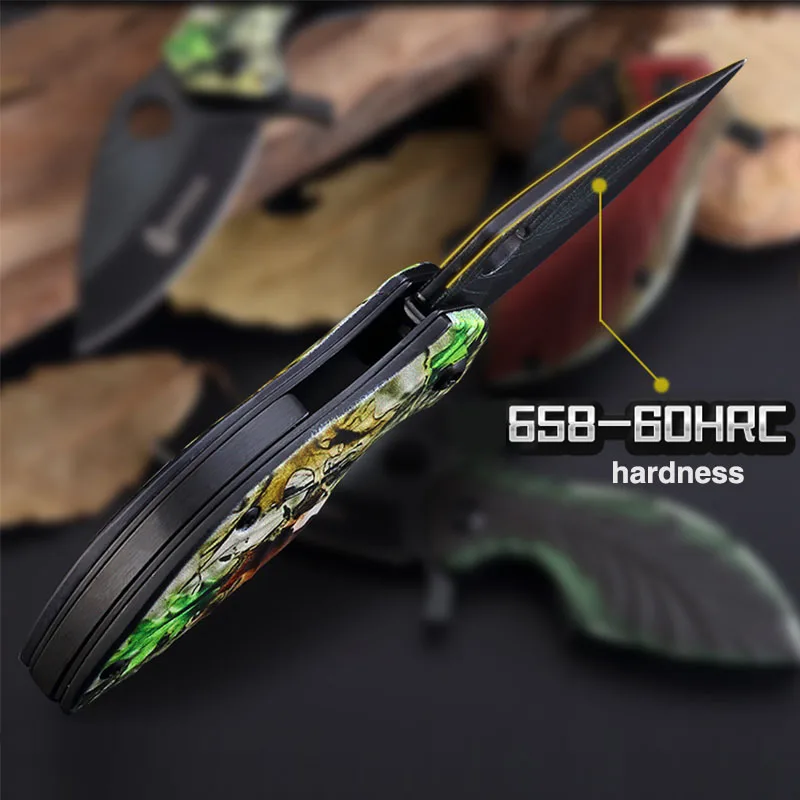 Мини Походный нож с нержавеющей ручкой для выживания многофункциональный