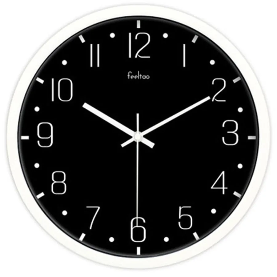 

Modern Design Silent Wall Clock Black Glass Large Digital Kitchen Clock Electronic klok Big Wall Watches Home Decor 50ZB0198
