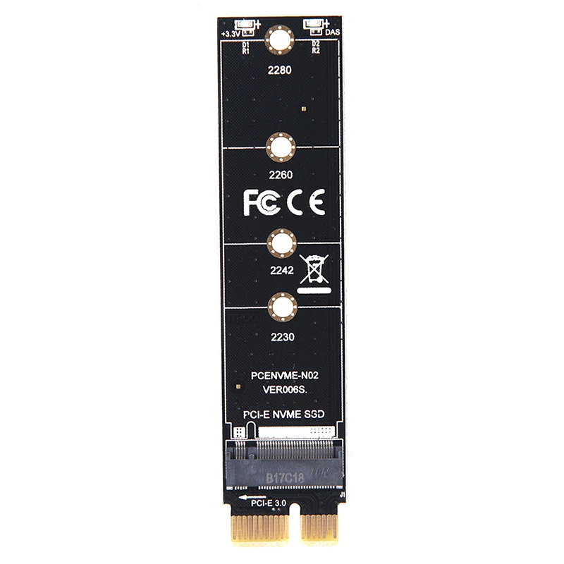 PCIE To M2 Adapter NVMe SSD X1 Raiser PCI-E PCI Express M Key Connector Supports 2230 2242 2260 2280 M.2 Full Speed | Компьютеры и