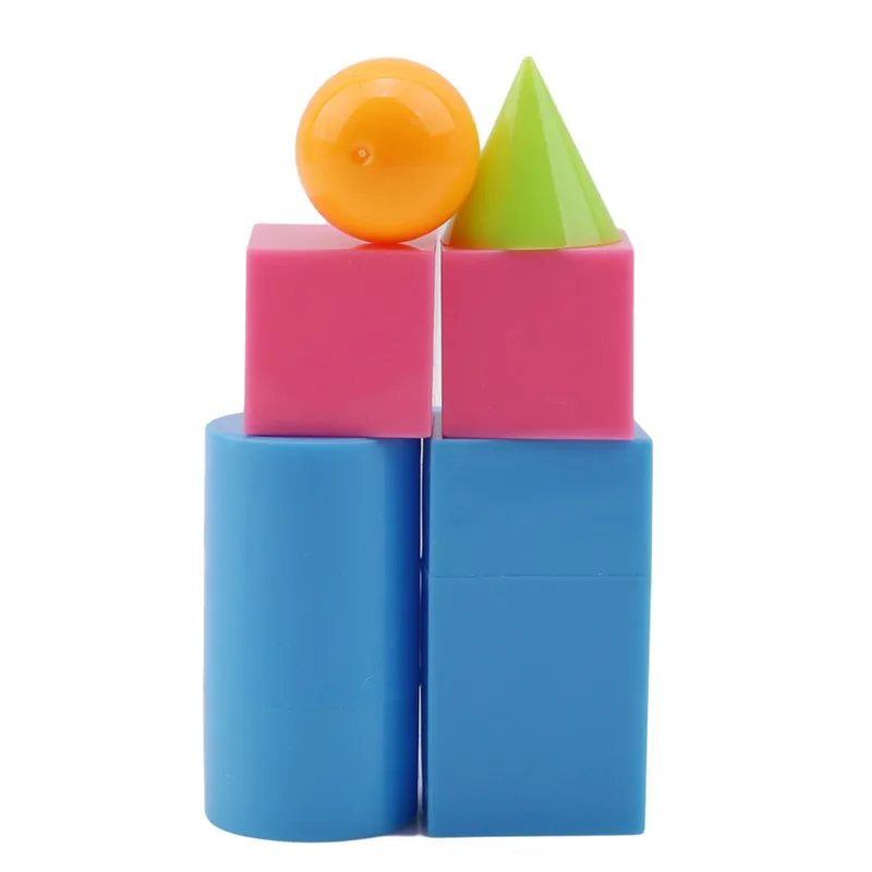 6 шт./упак. геометрические фигуры твердые игрушки Монтессори для детей раннее