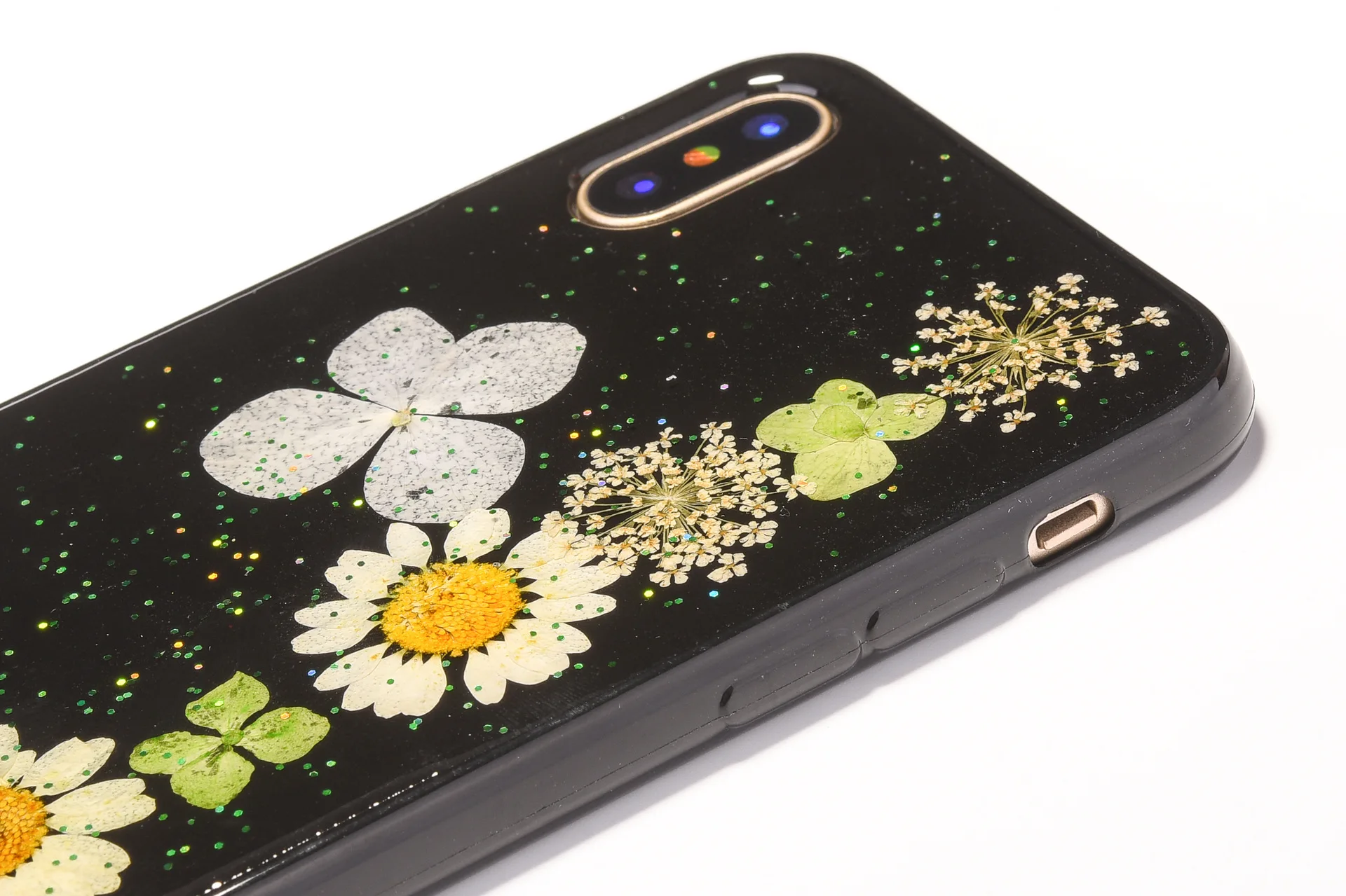 Роскошные сухие цветы чехол для iPhone X XS MAX XR 6 S 7 8 Plus прозрачный настоящий