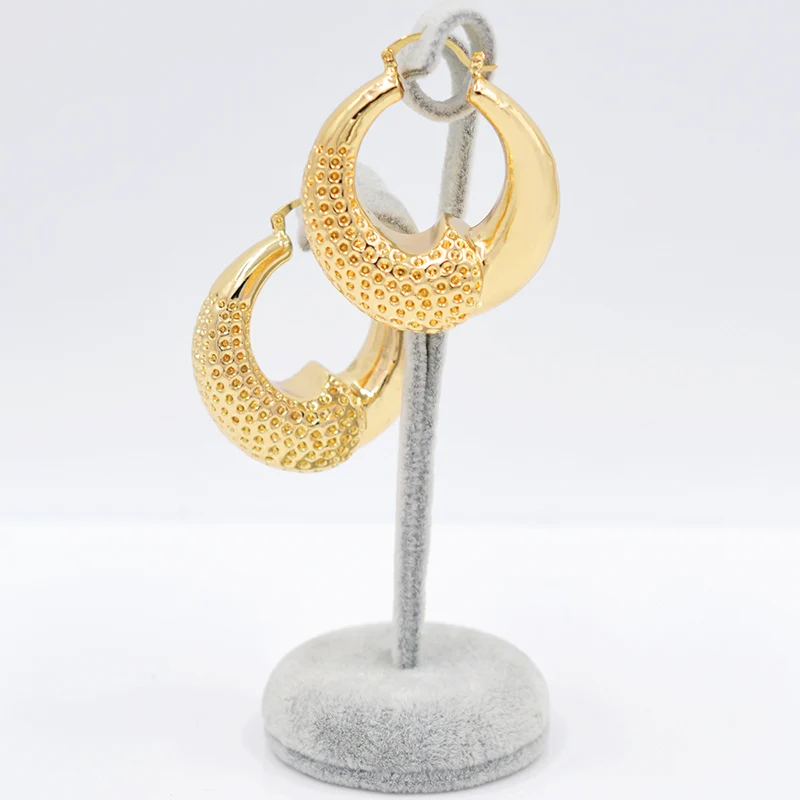 Набор украшений ZEADear: большие серьги-обручи и кулон на ожерелье для женщин, покрытые 18-каратным золотом, из медной проволоки круглой формы с луной для вечеринки, свадьбы и в подарок.