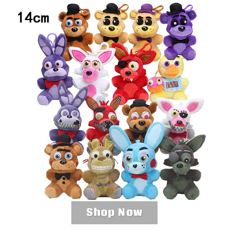 25 см-30 см игрушки FNAF пять ночей у Фредди плюшевый игрушка медведь лиса Бонни и Чика Золотой Фредди кошмар Фредди детские плюшевые игрушки