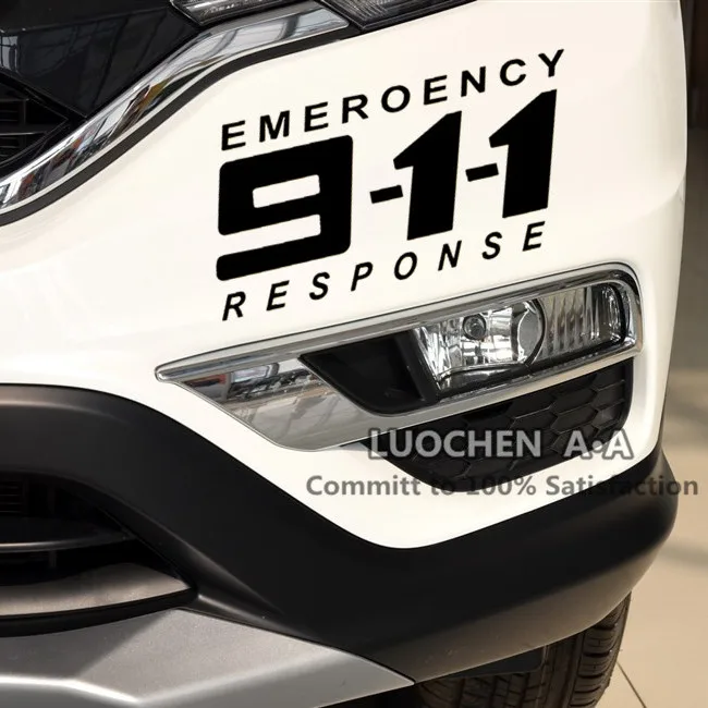 Автомобильные наклейки 911 полицейская Аварийная сигнализация знак тепла