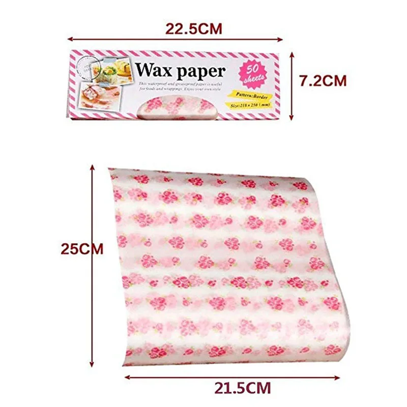 WALFOS 50 шт. пищевая вощеная бумага обертки смазка инструменты для выпечки хлеб