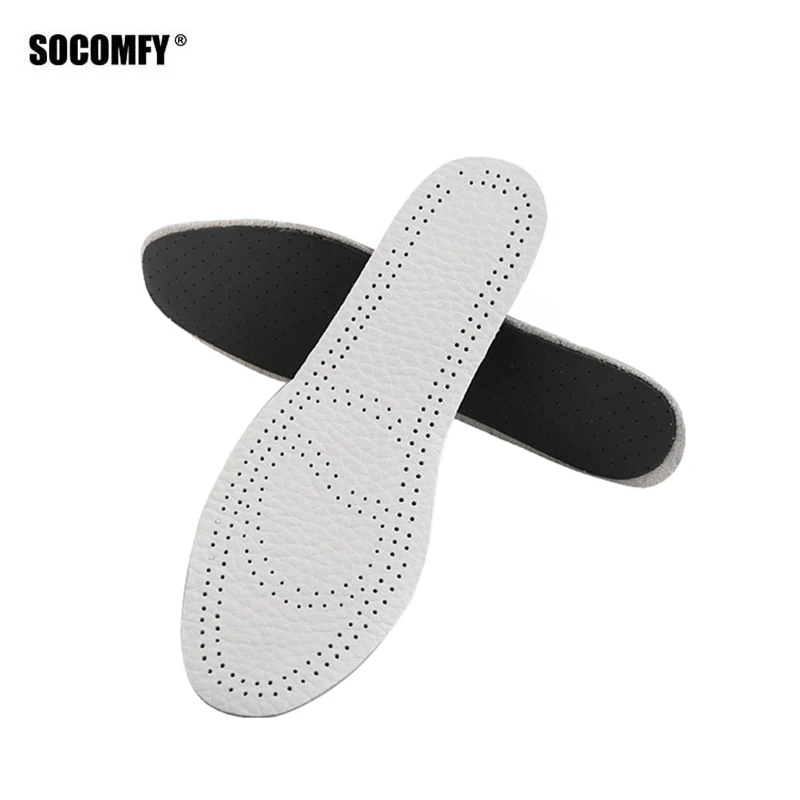 SOCOMFY Breathable Leather Insole For Men Women Thin Full Length Shoe Pads Pigskin Instantly Absorb Sweat Replacement Insoles | Обувь