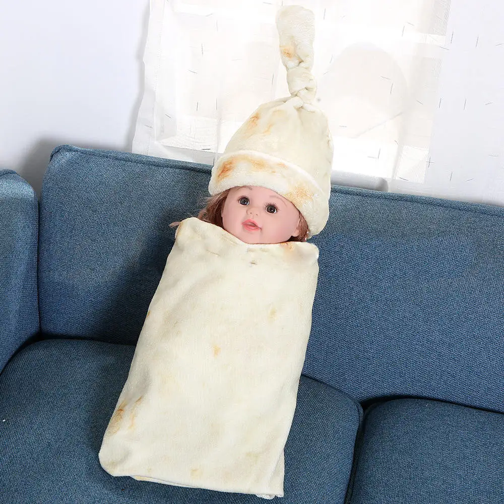 Креативное одеяло Tortilla, круглое смешное одеяло Burrito, супер мягкое Флисовое одеяло для офиса, дивана