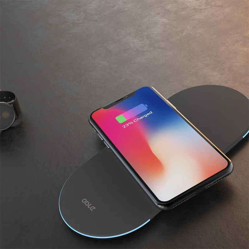 Беспроводное зарядное устройство 3 в 1 для iPhone X XS Max XR 8 8plus Qi умная быстрая