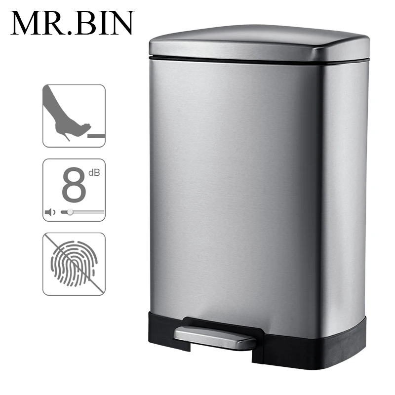 MR. BIN 12L мусорный бак из нержавеющей стали с педалью для ног Северная Европа
