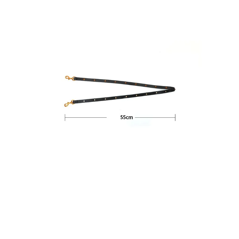 

Brand pu leather vintage black Rivet Strap for shoulder bag belts handbag women bags strap bag accessory bags parts