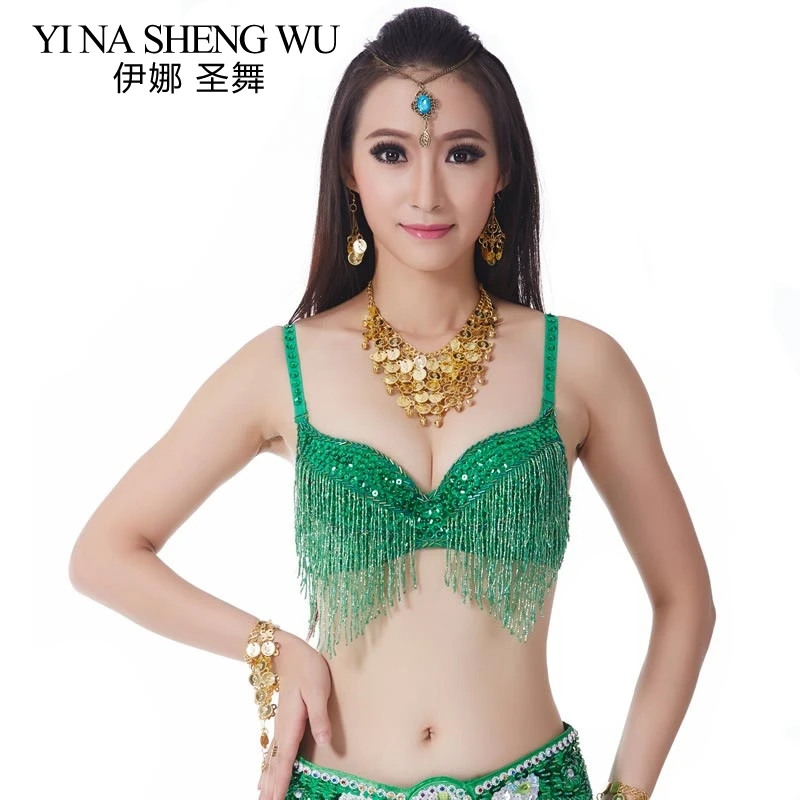 Женский бюстгальтер для танца живота с бахромой и бусинами летний топ