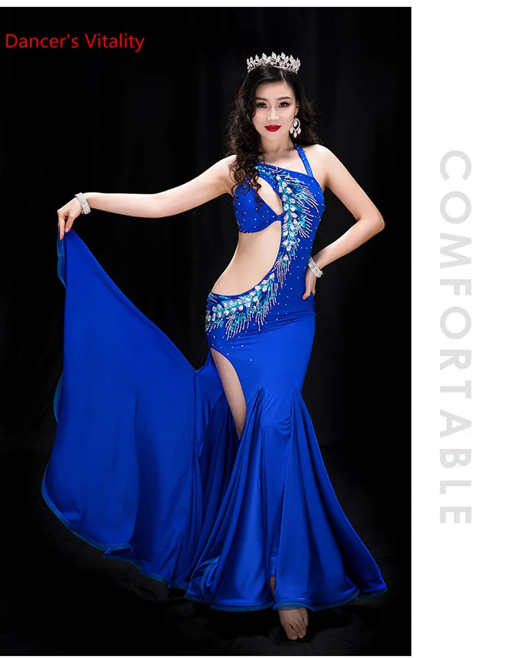 Новое выступление Belly Dance Элегантное платье с бриллиантами Девушка платье Платья Танцы живота Костюмы для танца живота Костюм для танца