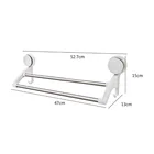 Двухслойный держатель для полотенец на присоске из нержавеющей стали