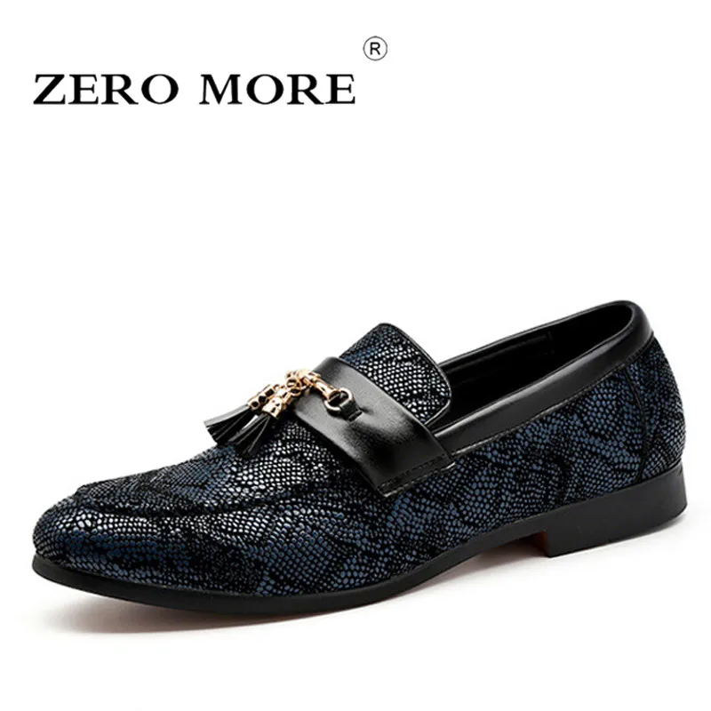 ZERO MORE/Мужская обувь с кисточками и змеиным узором Повседневная больших размеров