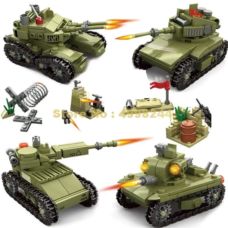 627 шт 4в1 военные армейские полевые силы zulfiquar Танк 4 строительные блоки кирпичи