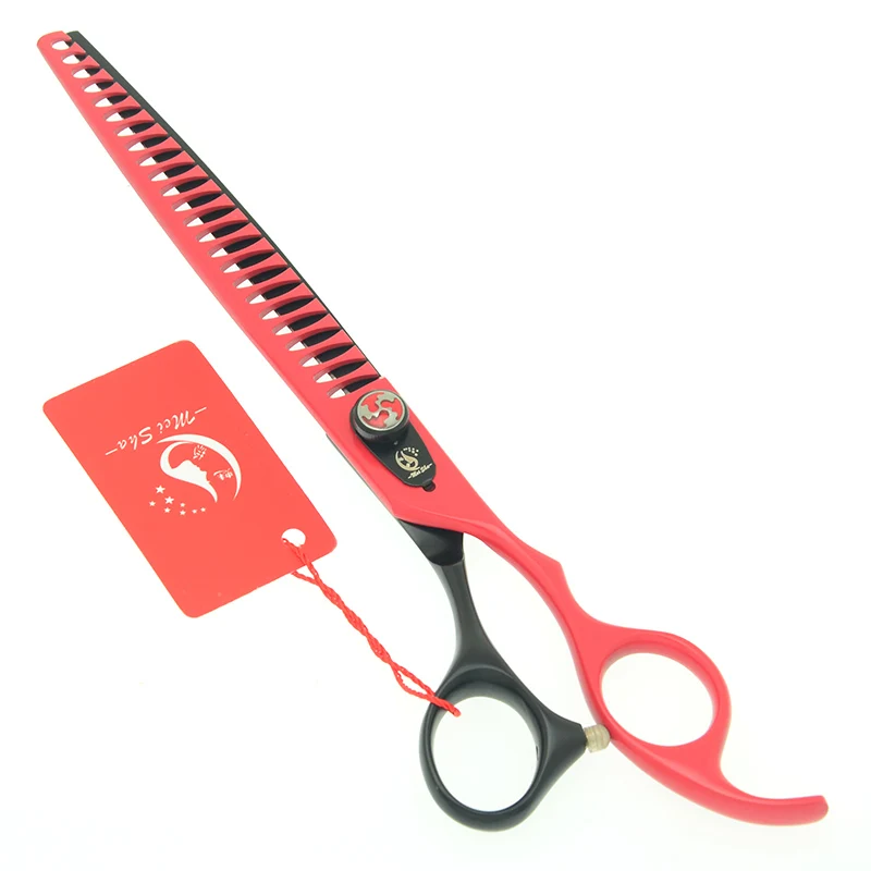 Meisha 8,0 дюймов ножницы для ухода за животными Япония 440C рыбья кость 22 зубы Уход за собакой ножницы для стрижки кошек животных машинки для стрижки волос HB0136