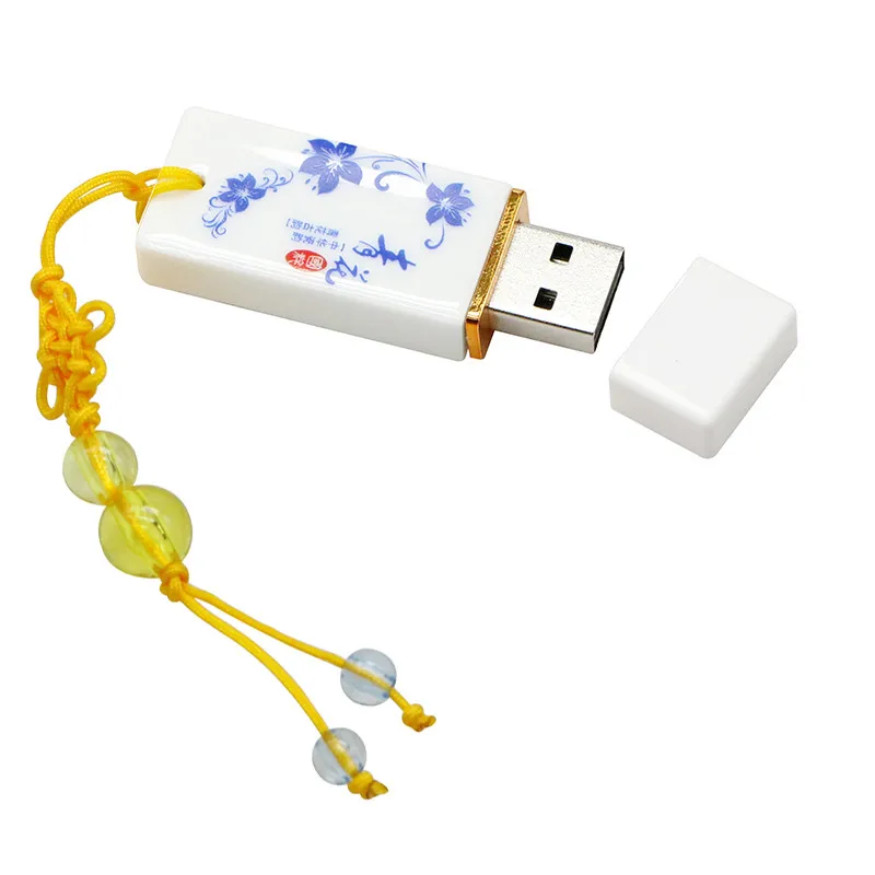 Ретро китайский фарфоровый пластиковый usb флеш-накопитель керамический Подарочный флеш-накопитель 4 ГБ 8 ГБ 16 ГБ 32 ГБ 64 ГБ Флешка usb флешка флэш-диск