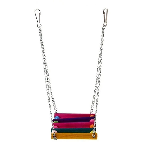 Новое поступление деревянная клетка для домашних животных попугай гамак качели