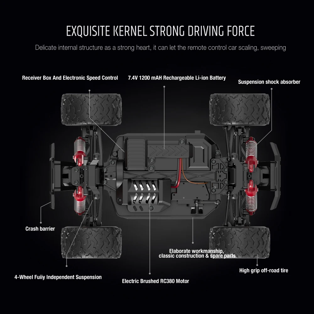 36 км/ч 55 HS 18301 1/18 Размер 2 4G 4WD высокая скорость большая нога RC скоростной