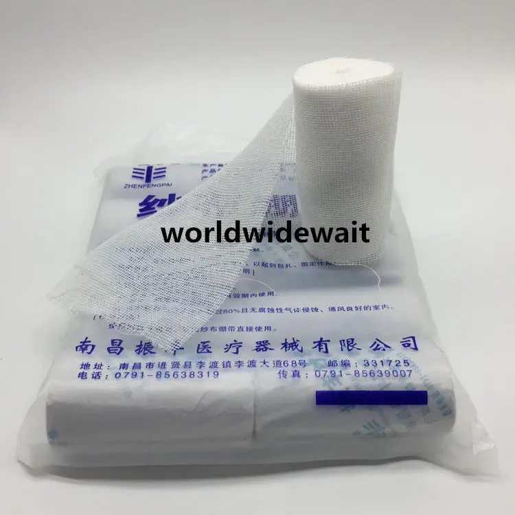 

10x Medical Treatment Degrease Cotton Elastic Gauze Bandage Tape 8x600cm a Roll
