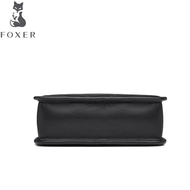 FOXER Роскошная модная Высококачественная маленькая квадратная сумка новая волна модная простая Корейская версия широкого плеча stra