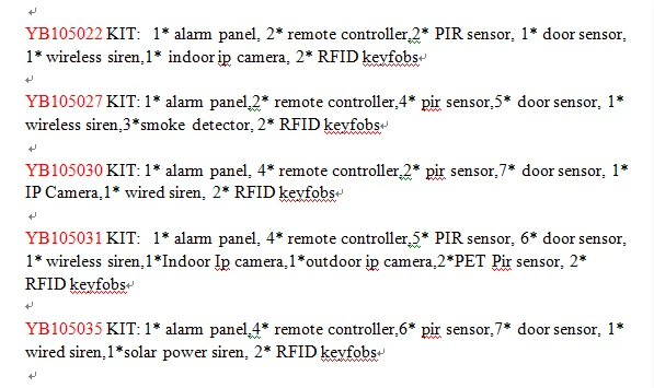 Yobangбезопасности кнопка SOS 2,4 дюймов wifi RFID GSM SMS домашняя охранная система дыма пожарный датчик ip-видеокамера управление приложением