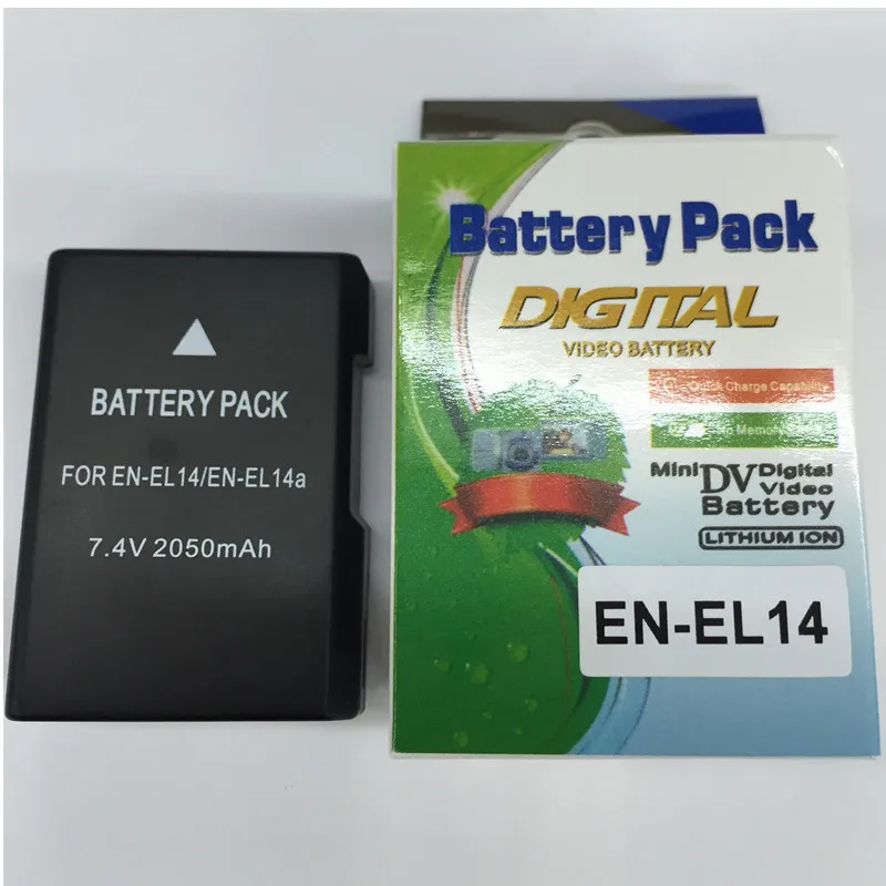 EN EL14 EL14a литиевые батареи ENEL14 Аккумулятор для цифровой камеры Nikon P7800 P7700 P7100 D3400 D5500