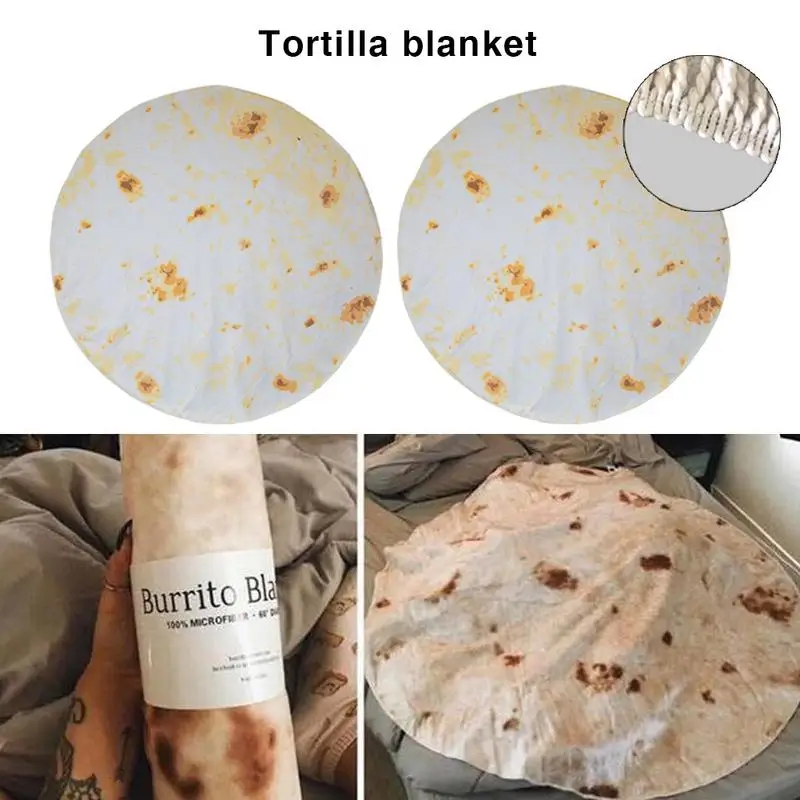 Одеяло из мягкого флиса с рисунком тортилья де Харина буррито одеяло круглой и