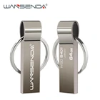 Горячая Распродажа WANSENDA металлический флэш-накопитель USB Водонепроницаемый флеш-накопитель 8 Гб оперативной памяти, 16 Гб встроенной памяти, 32 Гб 64 Гб флешки USB 2,0 Флешка флеш-накопитель с кольцом для ключей