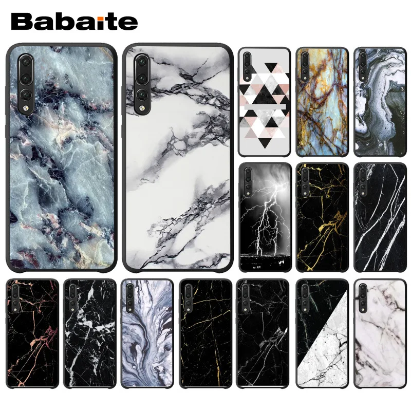 Силиконовый чехол Babaite с акварелью мраморной плитой и камнем для телефона huawei p20