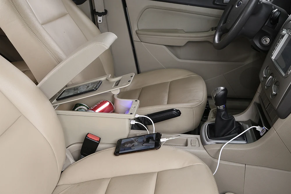 Подлокотник коробка для Ford Focus 2 MK2 2005-2011 центральный контейнер для хранения в автомобильные аксессуары