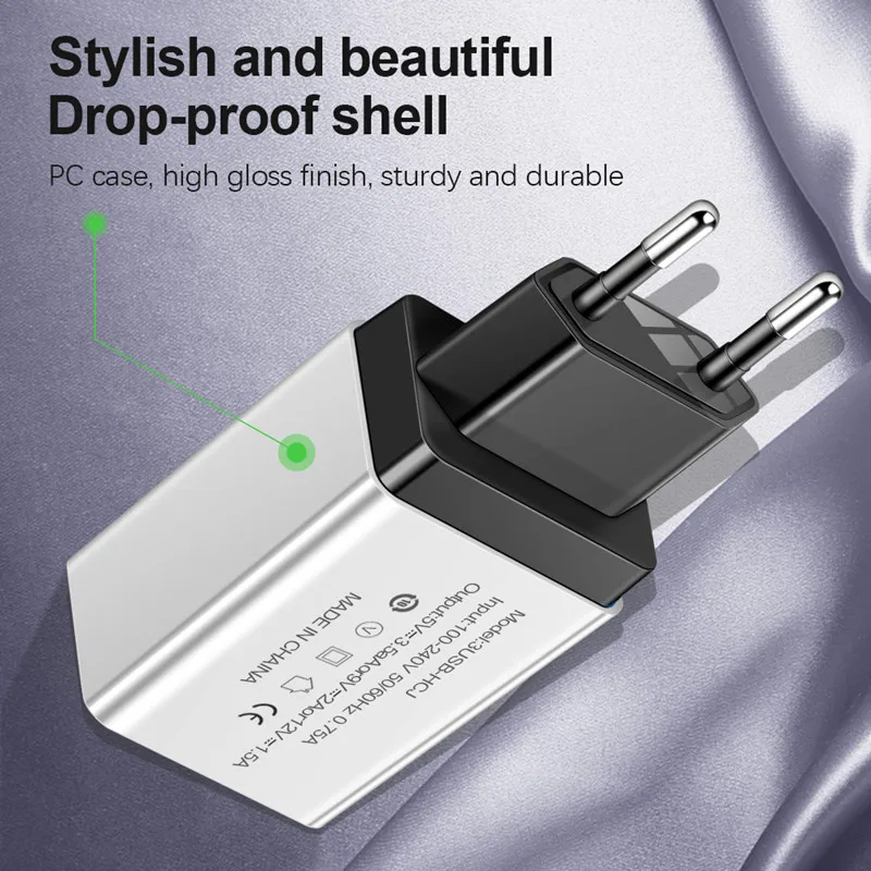 5 В/2 А 3 порта USB зарядное устройство EU/US адаптер для apple iphone samsung xiaomi huawei зарядные