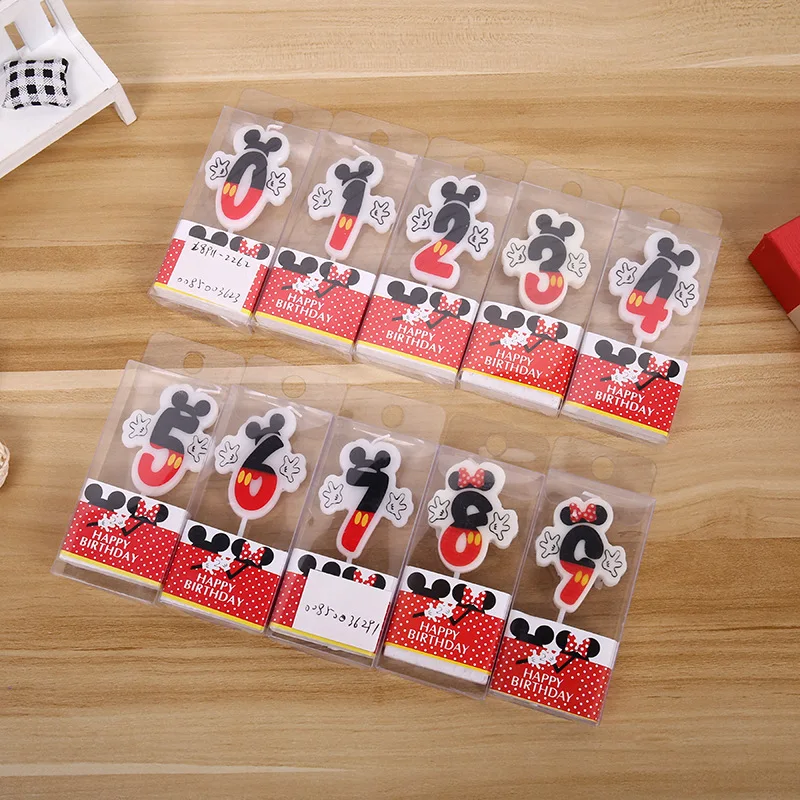 1 шт. мини (0-9) Цифровые свечи на день рождения Топпер для торта С Днем Рождения