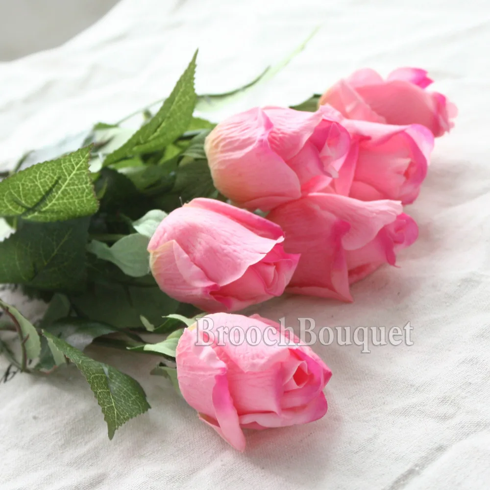 20 шт./компл. искусственные цветы белые шелковые на ощупь свадебный букет