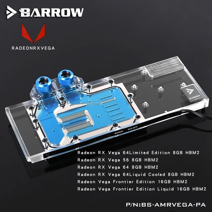 Barrow BS AMRVEGA PA LRC 2 0 полное покрытие графическая карта водяного охлаждения блок для