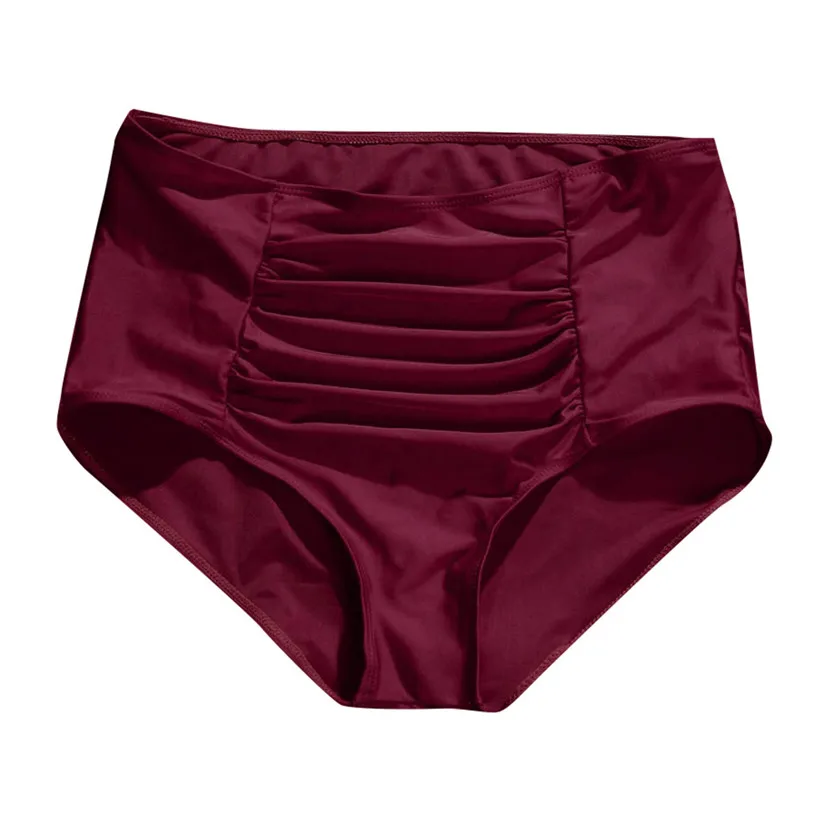Wine Red Сексуальные женские купальные штаны, быстросохнущие бикини, трусы, купальные трусики, купальный костюм, Летний Пляжный Купальник 906 - Цвет: Wine Red