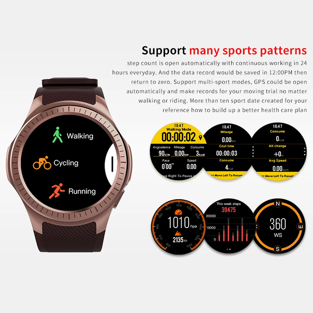 Microwear L1 Smartwatch телефон 1,3 ''спортивные Смарт-часы Android iOS MTK2503 частота сердечных сокращений 2G Wifi Bluetooth Камера вызова TF карта gps