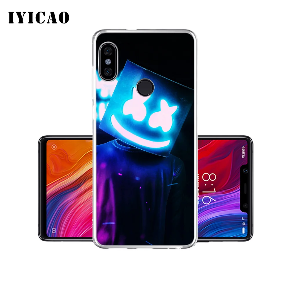 Мягкий силиконовый чехол для телефона IYICAO Marshmello DJ из ТПУ Для Xiaomi Mi 9 8 SE 6 A1 A2 Lite F1 MIX2S