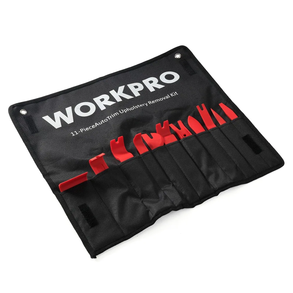WORKPRO 11 шт. комплекты для удаления обивки автомобиля авто Интерьер радио Панель дверной зажим окна отделка удаления установщик Прай Ремонт набор инструментов