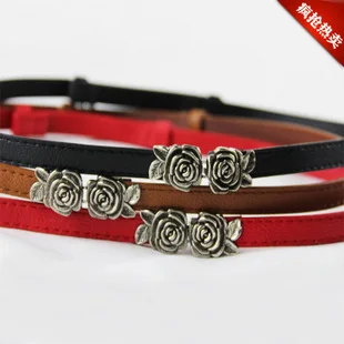Женский ремень с цветочной пряжкой 433 модный тонкий женский ремень|belt female|thin beltbelt