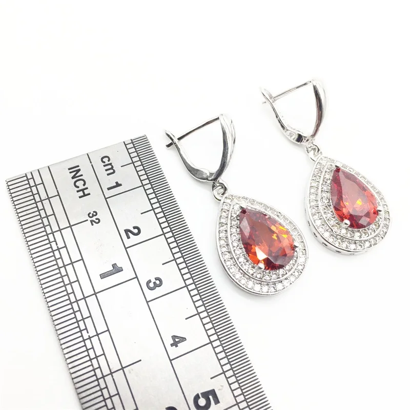 

Zircon White Sliver 925 Wedding Jewelry Earrings For Women Free shipping