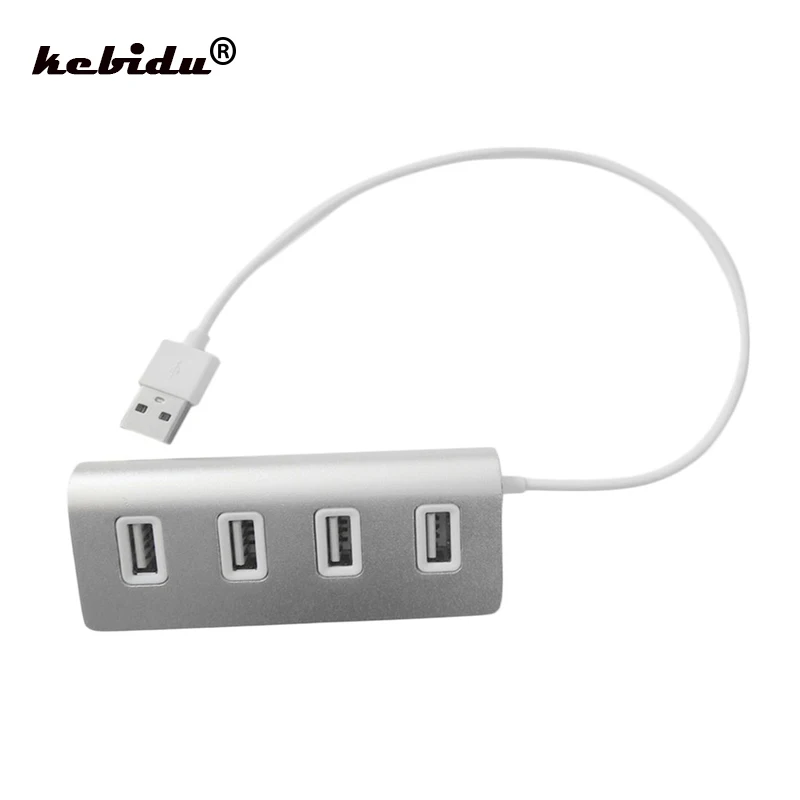 Новый алюминиевый мини концентратор kebidu с 4 портами USB 2 0 высокоскоростной