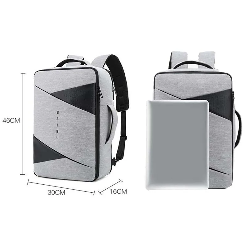 

BAIBU 2100 Multifunction Laptop Backpack Male Large Capacity Casual Backpack for Men Travel Bags Waterproof Business Mochila